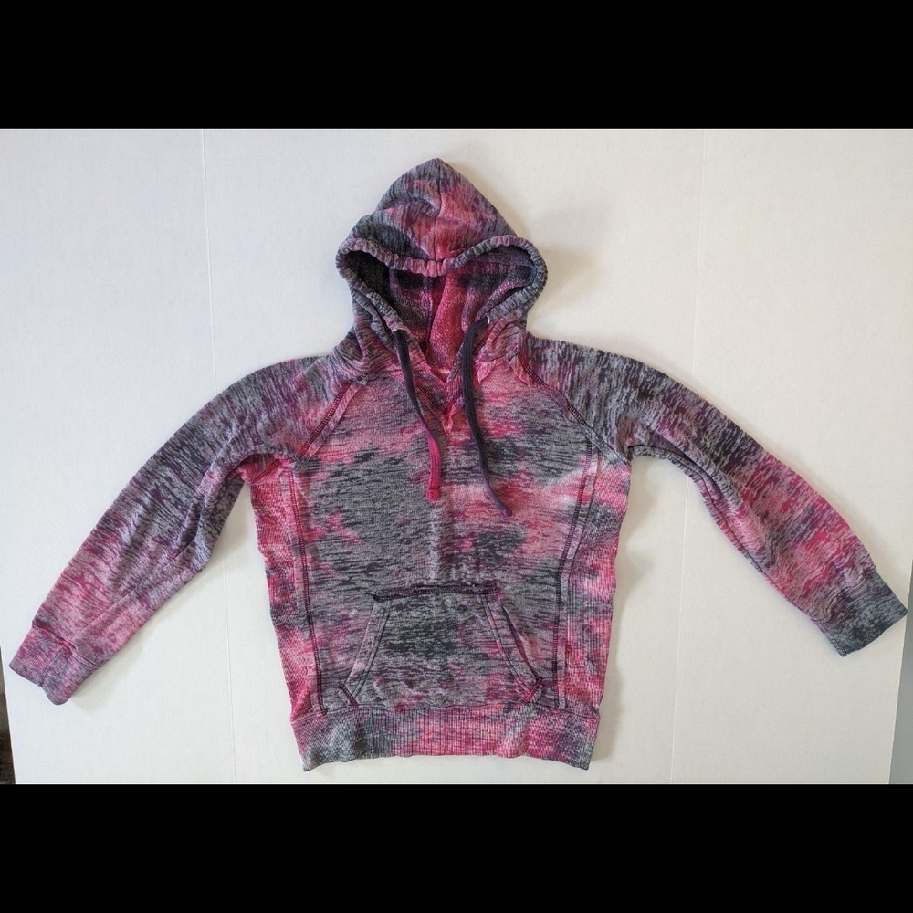 Pink and Gray Hooded Sweatshirt